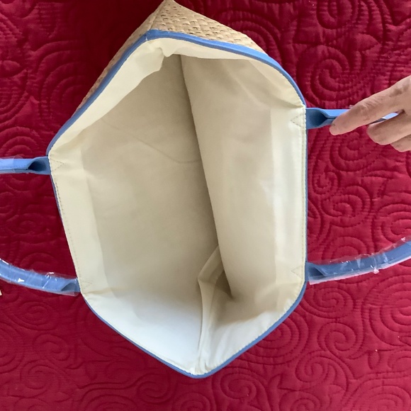 Raffia bag fully lined NWOT - Picture 3 of 8
